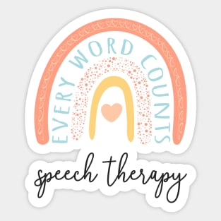 Speech Therapy II - Every Word Counts Sticker